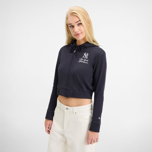 Golden State Warriors Game Day Cropped Women's Zipper Hoodie - Image 2