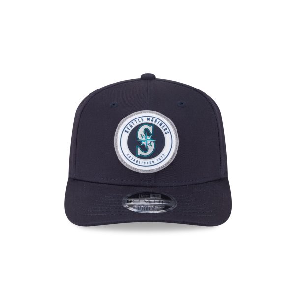 Seattle Mariners Circle Patch 9SEVENTY Stretch-Snap Hat - Image 2