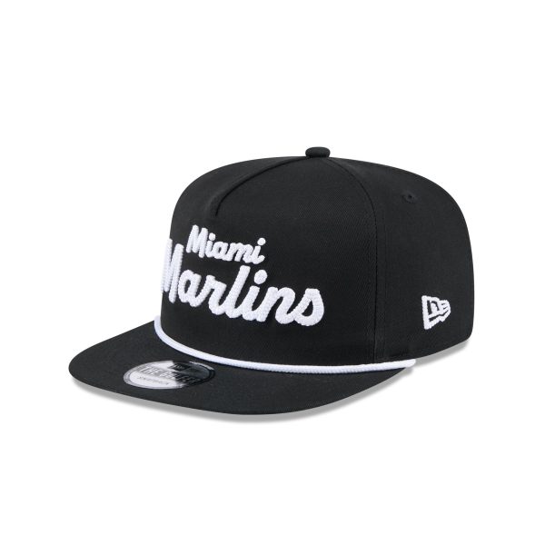 Miami Marlins Team Text Golfer Hat - Image 3