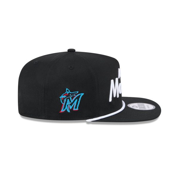 Miami Marlins Team Text Golfer Hat - Image 4
