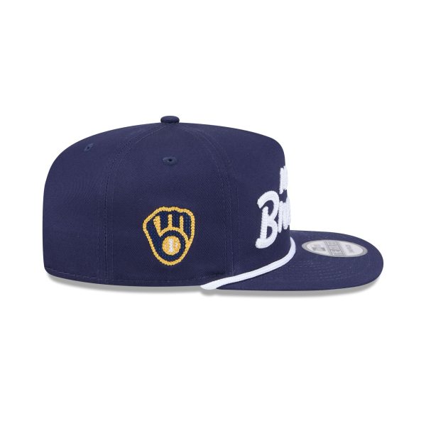 Milwaukee Brewers Team Text Golfer Hat - Image 4
