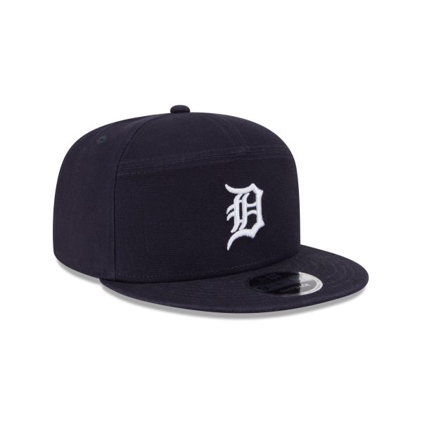 Detroit Tigers Cotton Canvas Split Panel 9FIFTY Trucker Hat - Image 3
