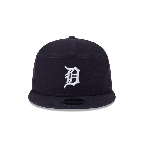 Detroit Tigers Cotton Canvas Split Panel 9FIFTY Trucker Hat - Image 2