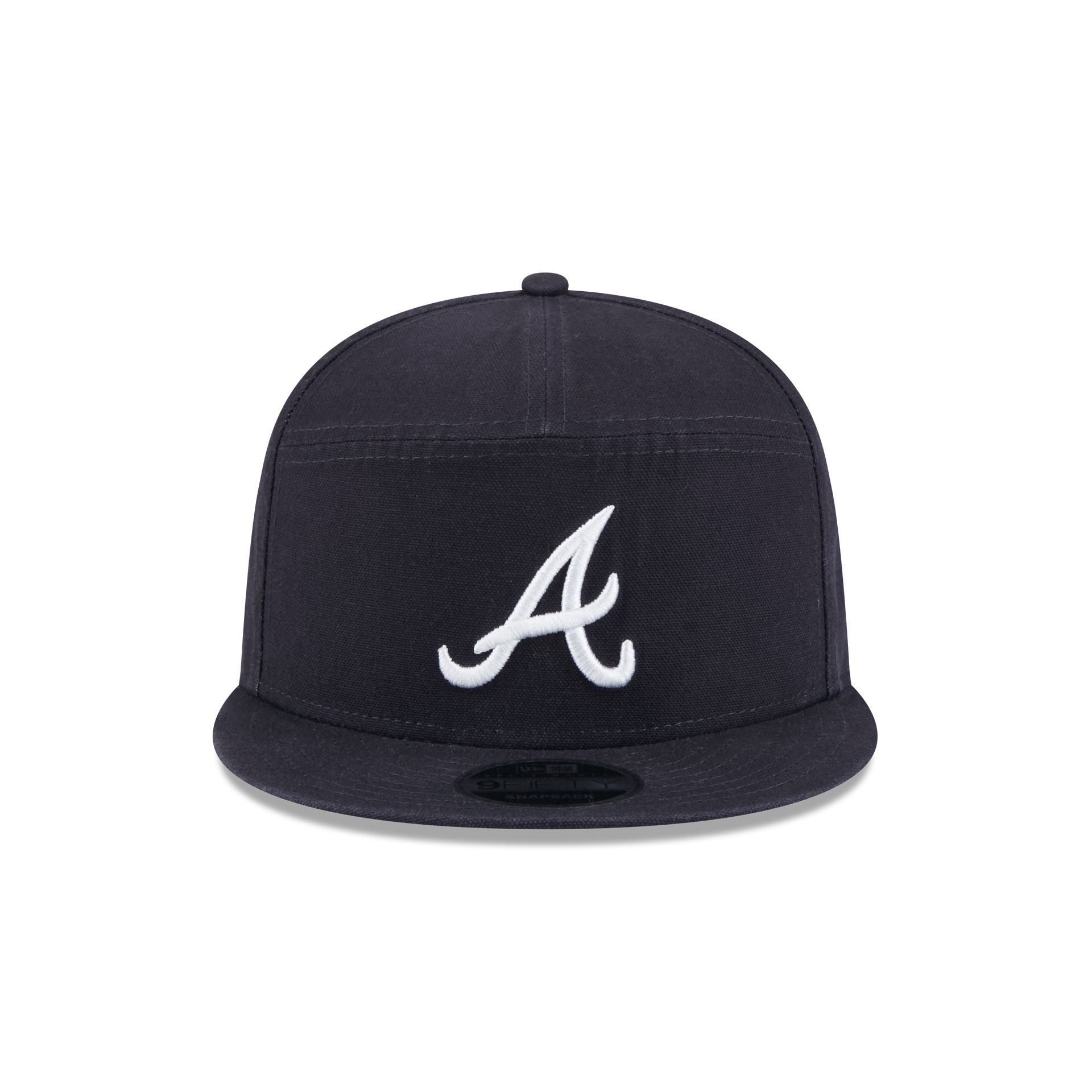 60612113_9FIFTY_950SPCTNCANV22920_ATLBRA_OTC_F Atlanta Braves Cotton Canvas Split Panel 9FIFTY Trucker Hat - Image 2