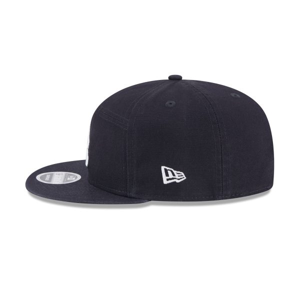 Atlanta Braves Cotton Canvas Split Panel 9FIFTY Trucker Hat - Image 4