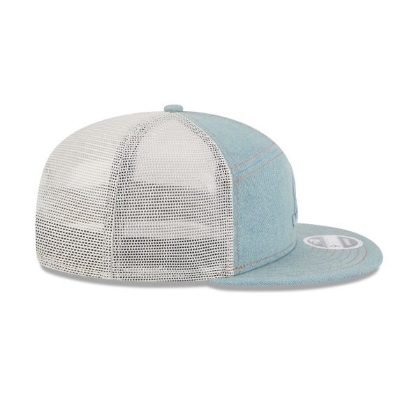 Atlanta Braves Denim Split Panel 9FIFTY Trucker Hat - Image 5