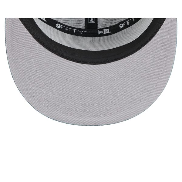 Atlanta Braves Denim Split Panel 9FIFTY Trucker Hat - Image 7