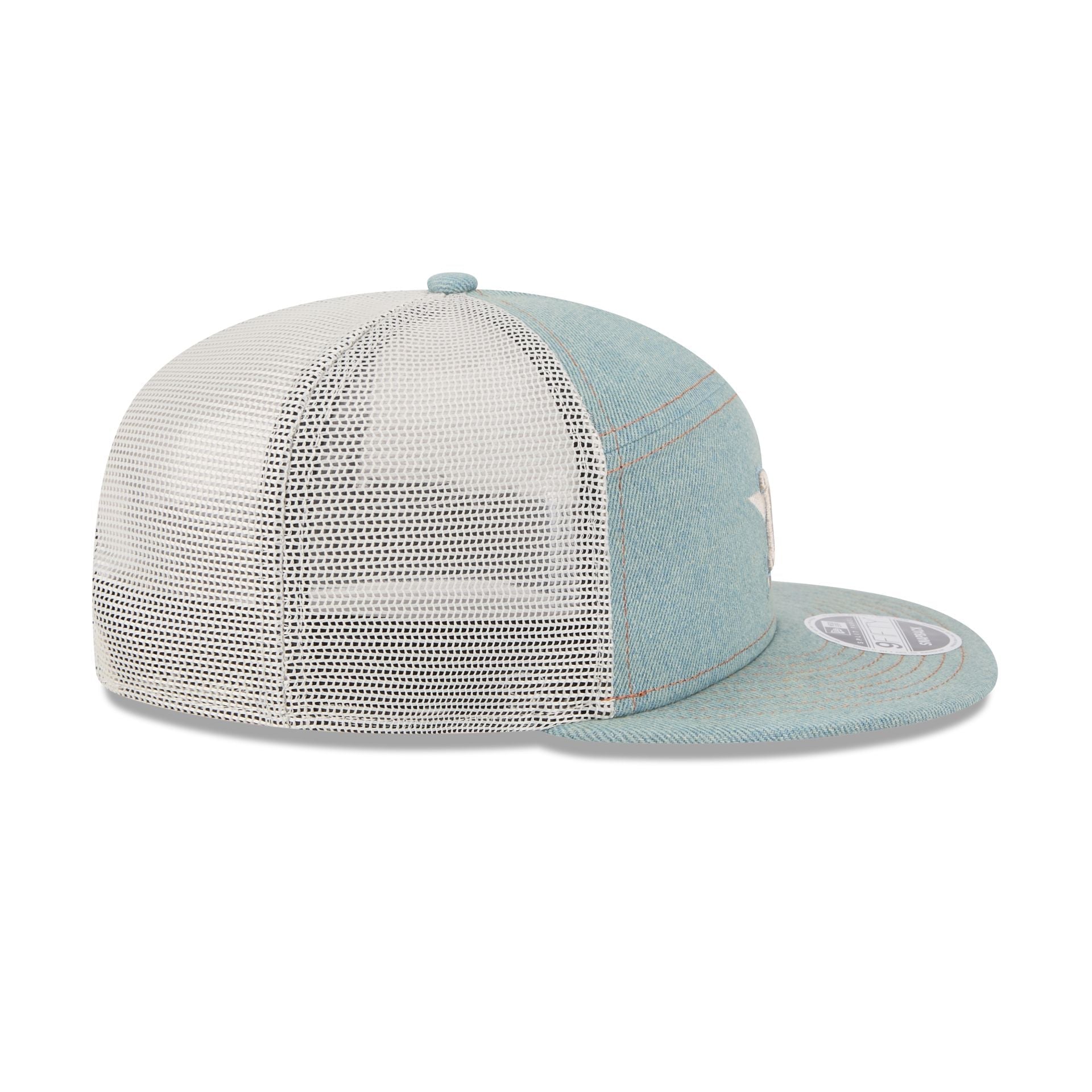 60612504_9FIFTY_950SPDENIM22958_HOUAST_RSIDE Houston Astros Denim Split Panel 9FIFTY Trucker Hat - Image 5
