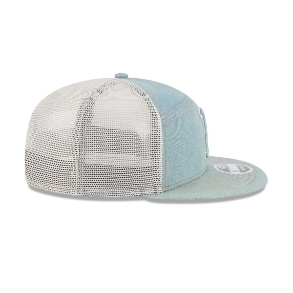 Boston Red Sox Denim Split Panel 9FIFTY Trucker Hat - Image 5