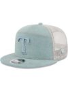 Texas Rangers Denim Split Panel 9FIFTY Trucker Hat