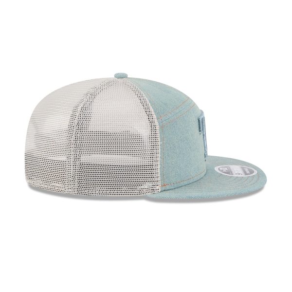 Texas Rangers Denim Split Panel 9FIFTY Trucker Hat - Image 5