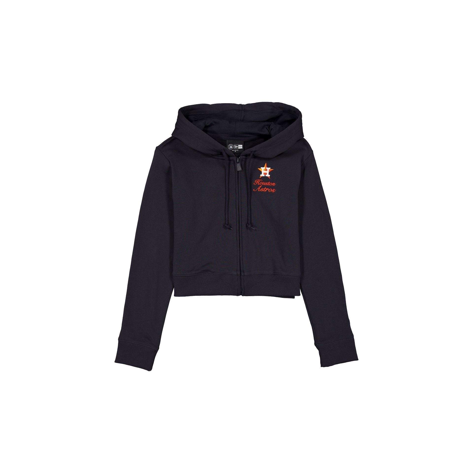 60636692_NE0208010_SS25_GAMEDAY_HOUAST_NAV_F Houston Astros Game Day Cropped Women's Zipper Hoodie