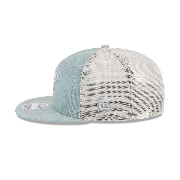 Kansas Jayhawks Denim Split Panel 9FIFTY Trucker Hat - Image 4