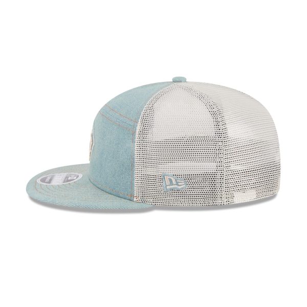 Connecticut Huskies Denim Split Panel 9FIFTY Trucker Hat - Image 4