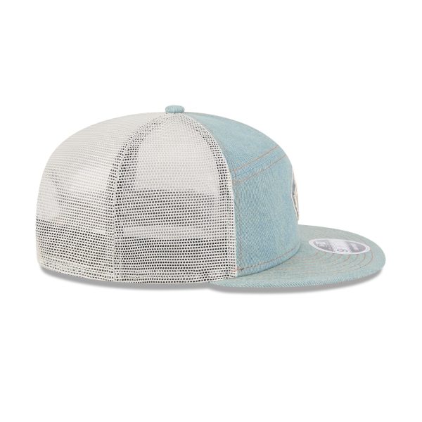 Connecticut Huskies Denim Split Panel 9FIFTY Trucker Hat - Image 5